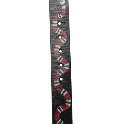 Gucci Shangai Calfskin Kingsnake 35mm Belt 85 34 Black Multicolor 4 of 6