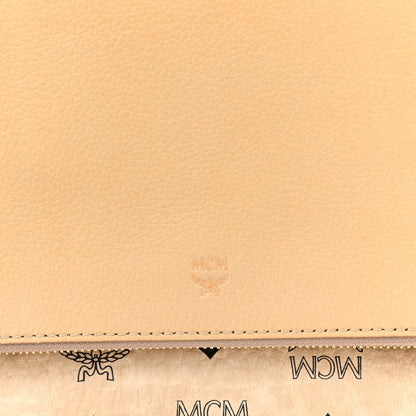 MCM Visetos Corina Foldover Crossbody Bag Latte Beige 8 of 11