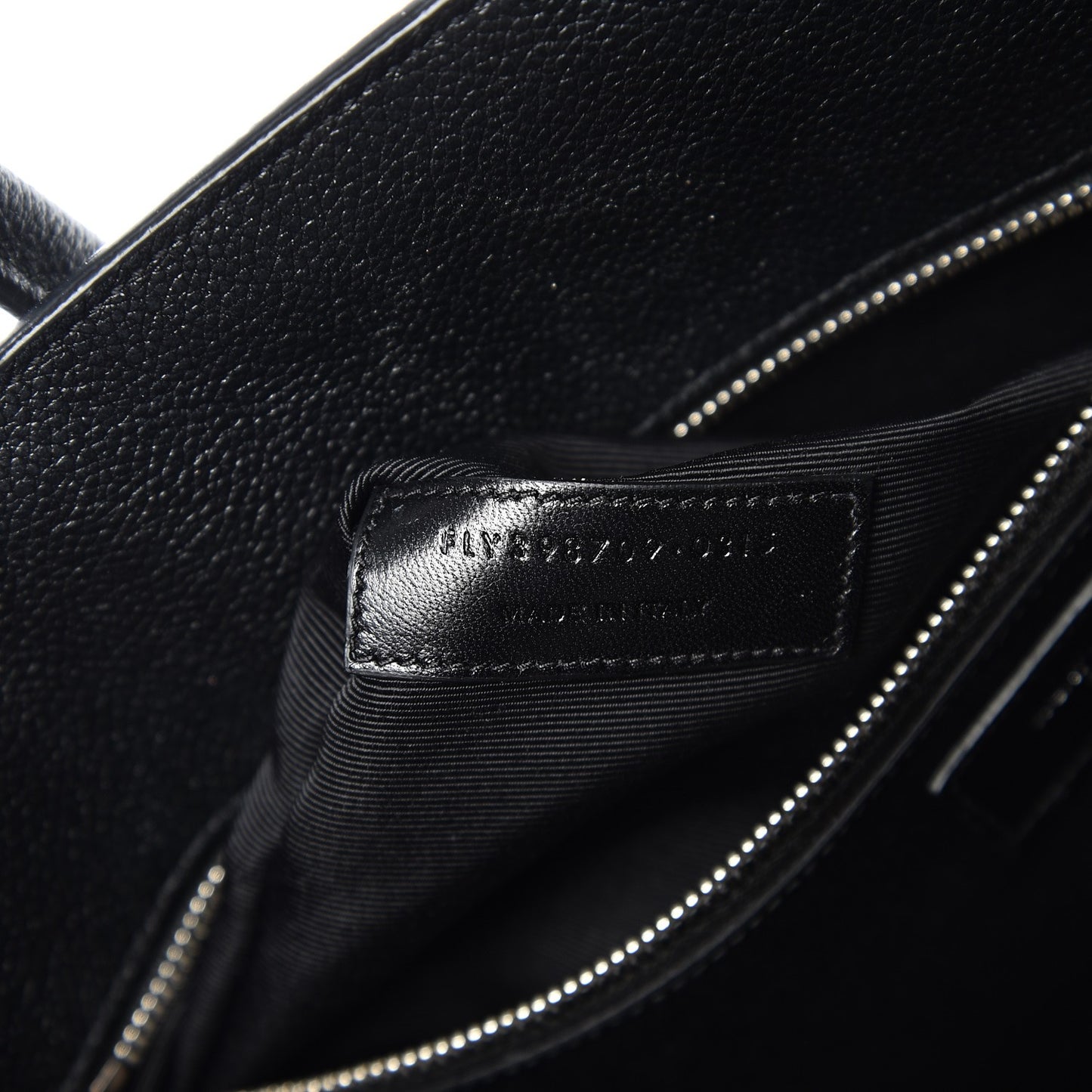 Grained Calfskin Small Sac De Jour Black