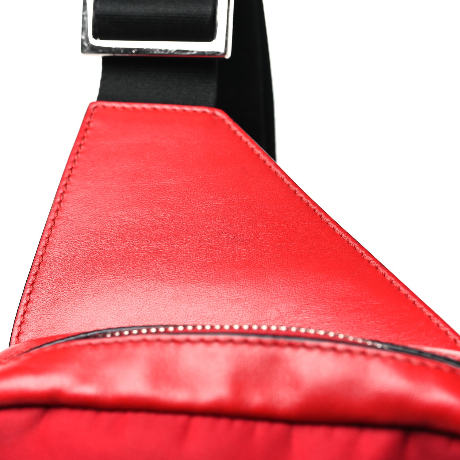 Fendi Nylon Vitello Liberty Monster Eyes Sling Bag Red 11 of 12