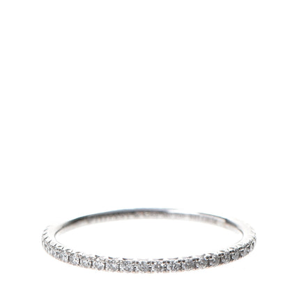 Tiffany 18K White Gold Diamond Metro Ring 7 3 of 7
