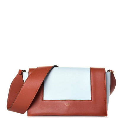 Celine Shiny Smooth Calfskin Medium Frame Shoulder Bag Maple Frost 1 of 9