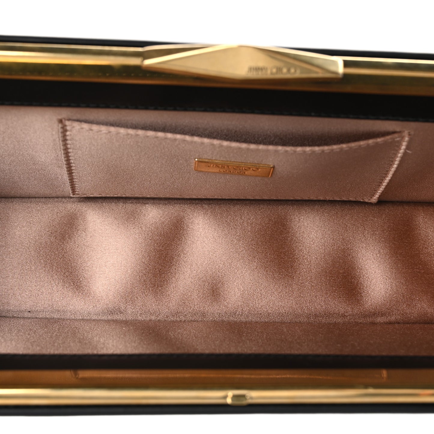 Box Calfskin Diamond Cocktail Clutch Black