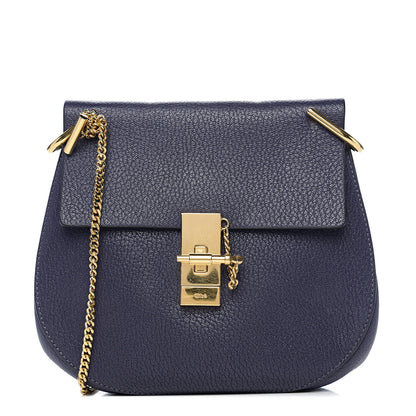 Chloe Grained Lambskin Drew Shoulder Bag Royal Navy 1 of 11