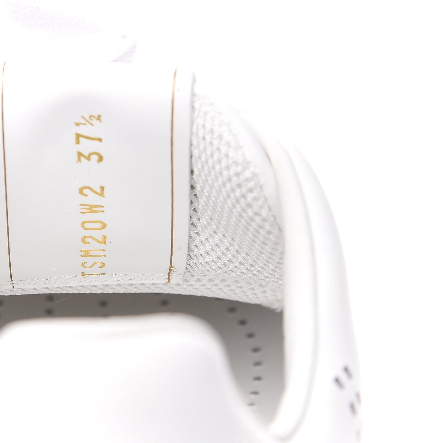 Calfskin Womens Backnet Sneakers 37.5 White