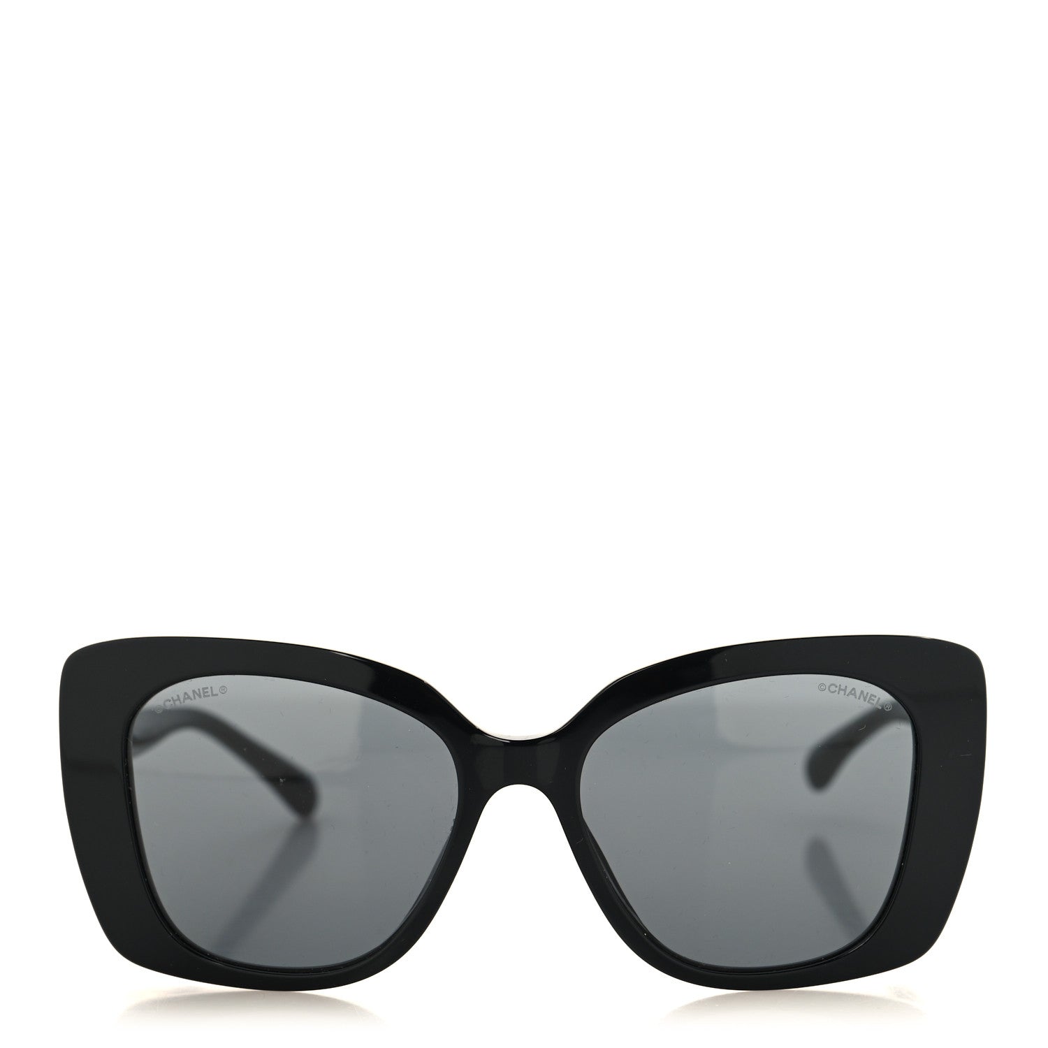 Chanel Acetate Strass Square Sunglasses 5422-B Black White 2 of 7