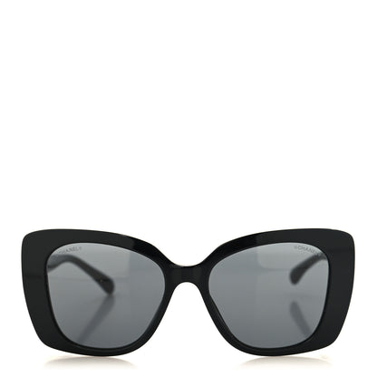 Chanel Acetate Strass Square Sunglasses 5422-B Black White 2 of 7