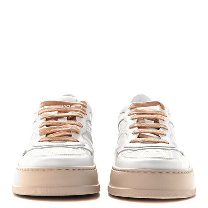 Gucci Calfskin GG Tennis Embossed Womens Platform 55mm Sneakers 38.5 White 2 of 12