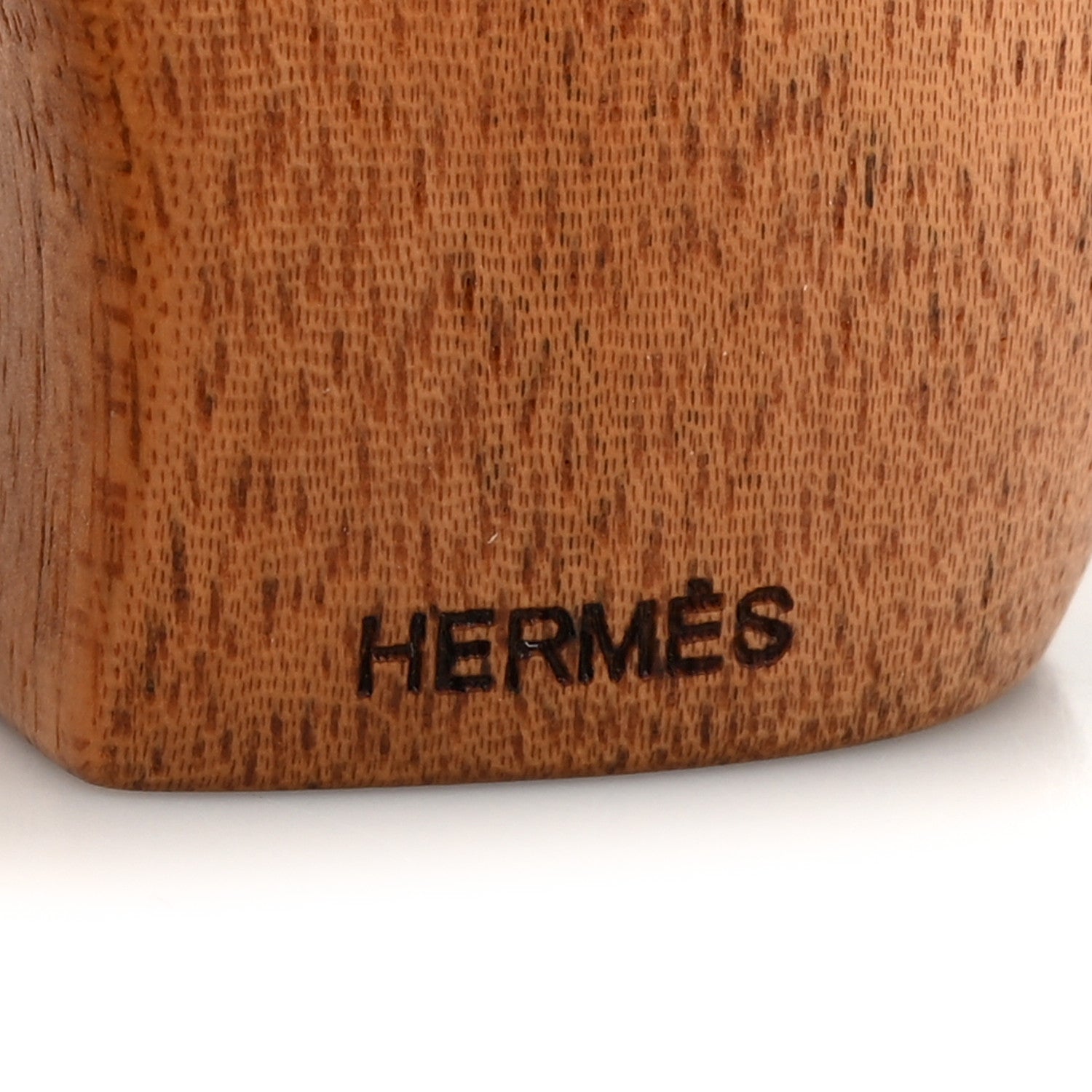 Hermes Mahogany Wood Elephant Lao Paperweight Naturel 9 of 9