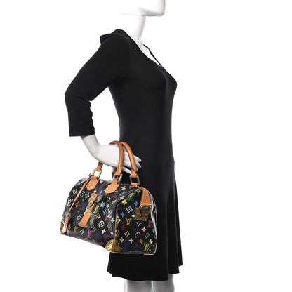 Louis Vuitton Monogram Multicolor Speedy 30 Black 2 of 15