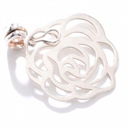 Chanel Sterling Silver Camellia Clip On Earrings 5 of 5