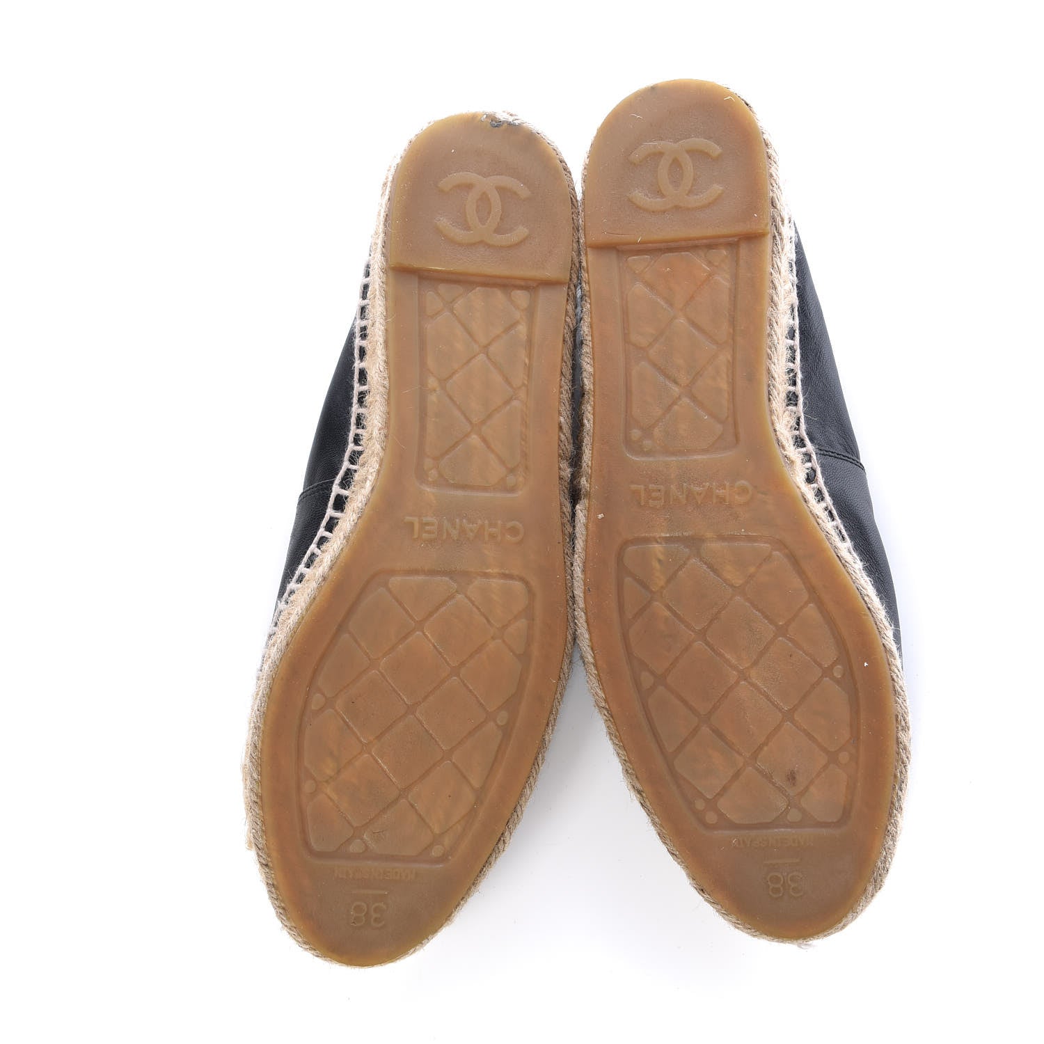 Chanel Lambskin CC Espadrilles 38 Black 7 of 16