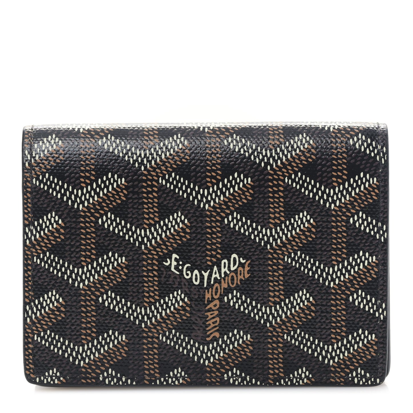 Goyardine Business Card Holder Black