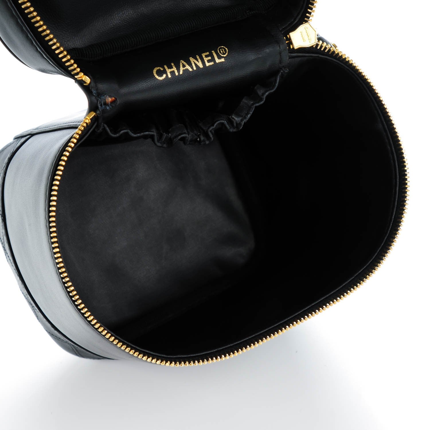 Chanel Lambskin Vanity Cosmetic Case Black 5 of 9
