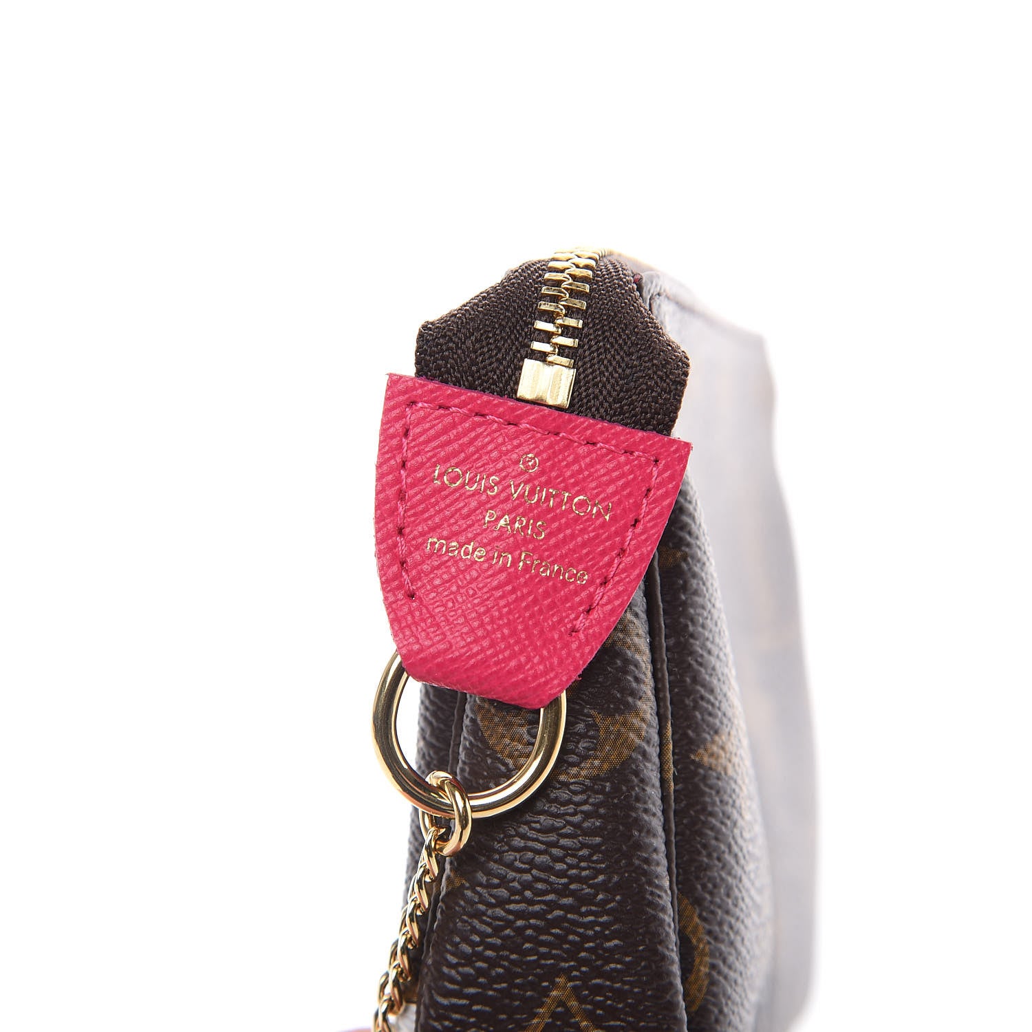 Louis Vuitton Monogram 2019 Christmas Animation Mini Courchevel Pochette Accessories Fuchsia 9 of 9