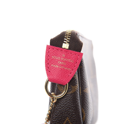 Louis Vuitton Monogram 2019 Christmas Animation Mini Courchevel Pochette Accessories Fuchsia 9 of 9