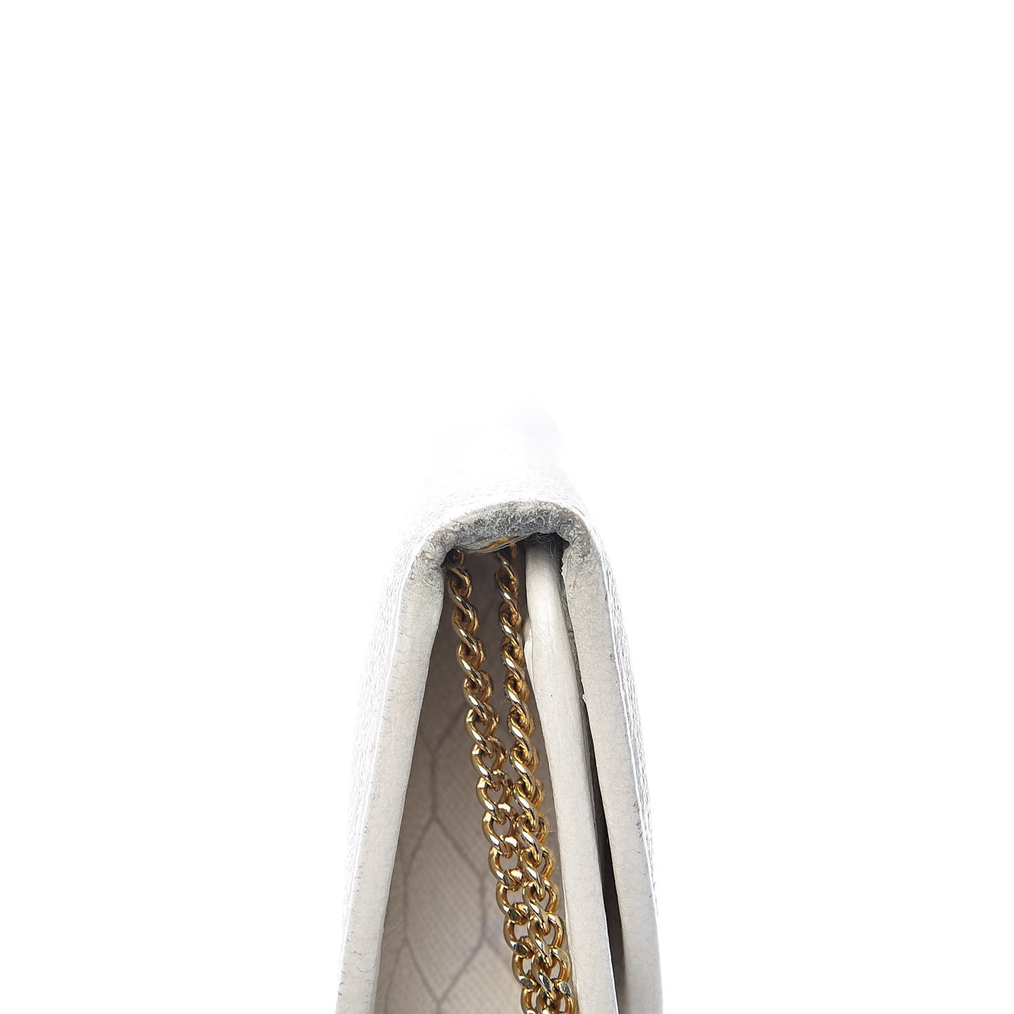 Monogram Chain Flap White