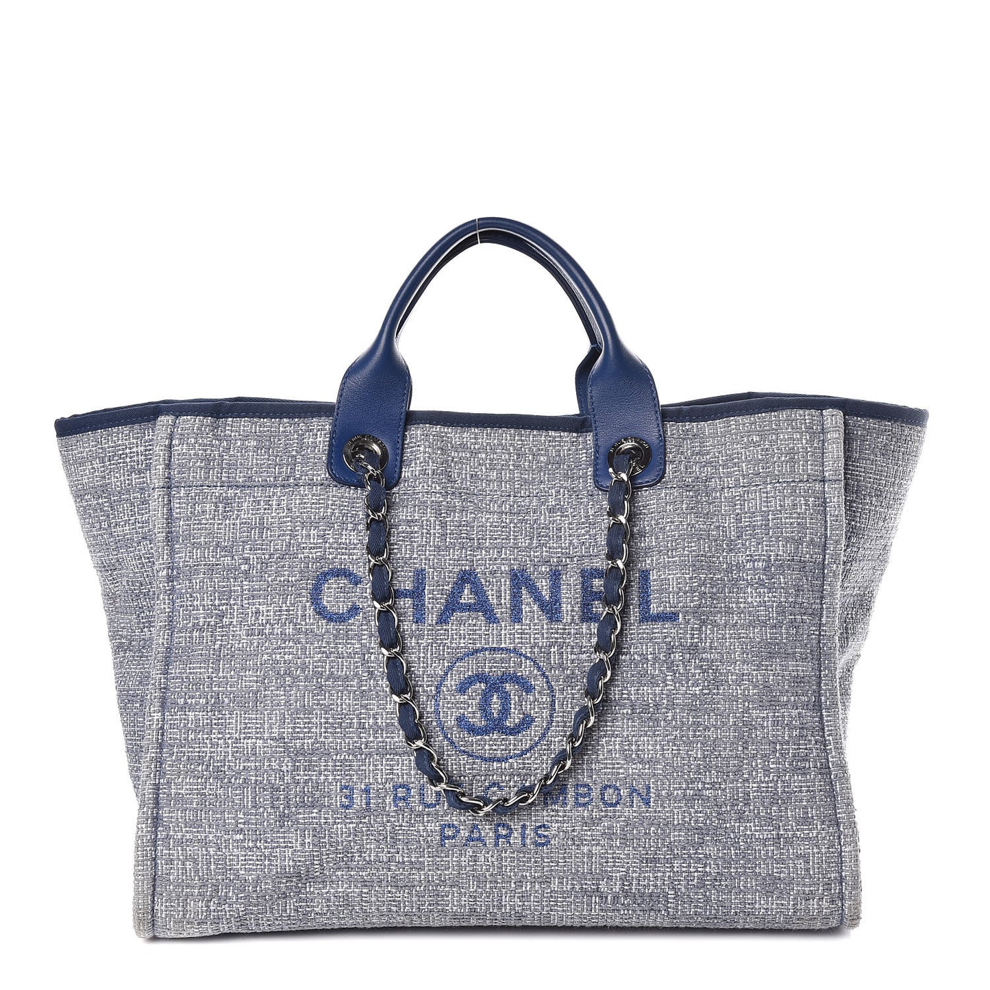 Canvas Large Deauville Tote Blue