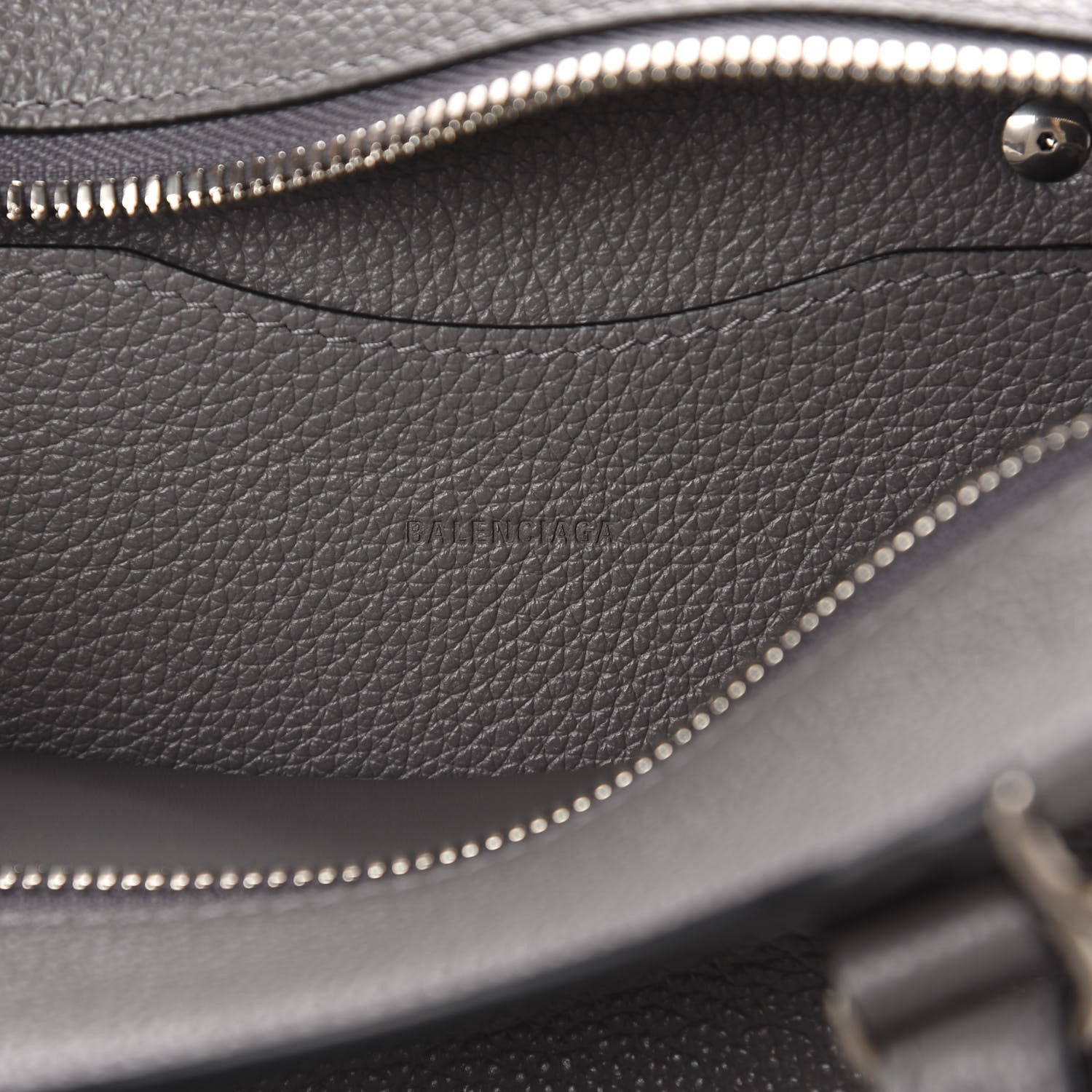 Balenciaga Grained Calfskin Neo Classic Silver Hardware Mini City Dark Grey 8 of 10