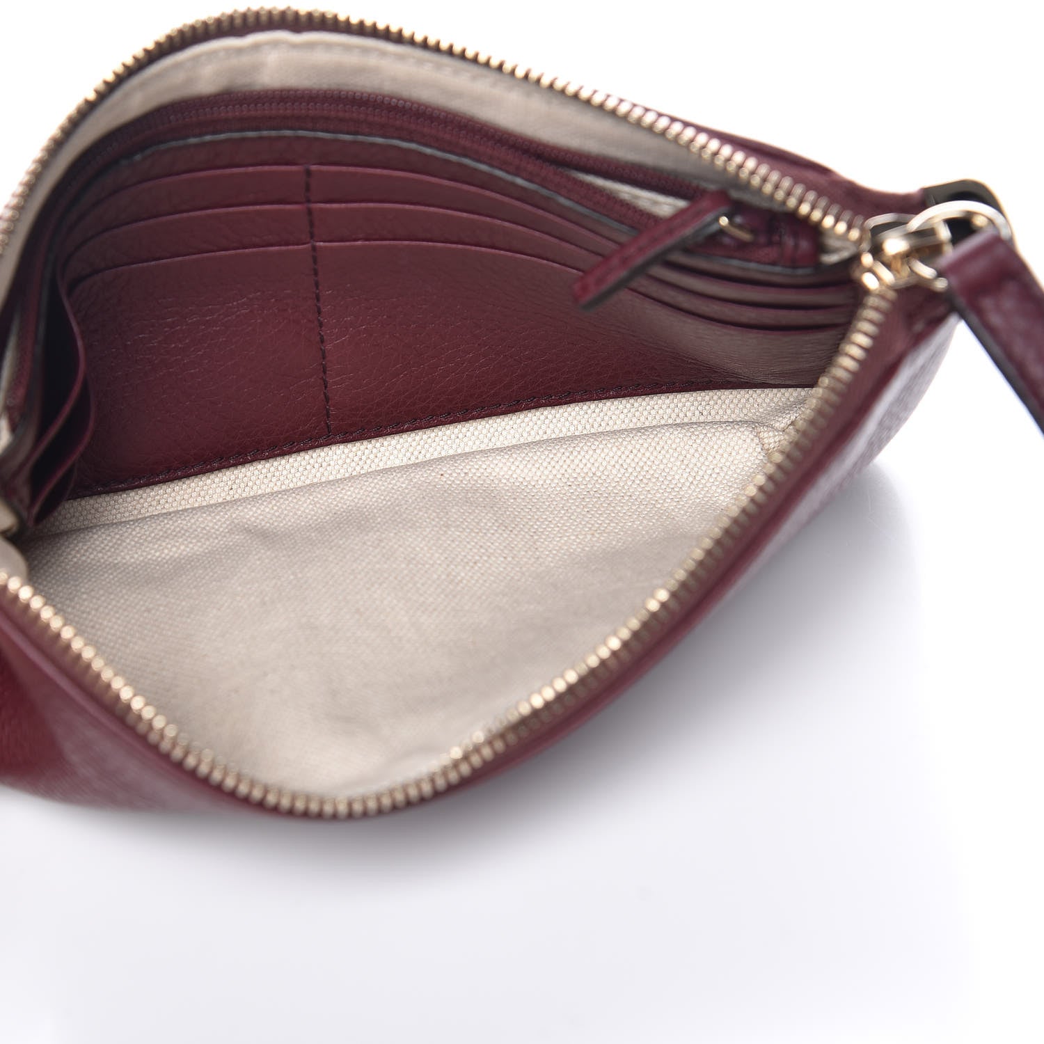 Gucci Pebbled Calfskin Soho Wristlet Scarlatto 5 of 9