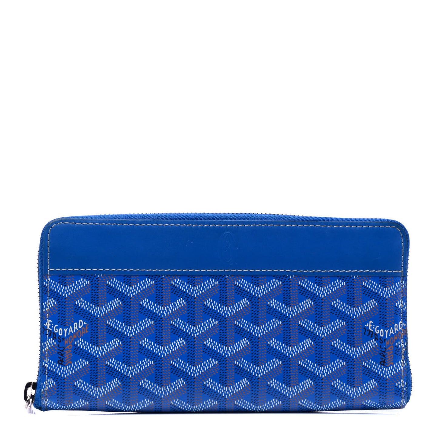 Goyardine Matignon Zip Around GM Wallet Blue