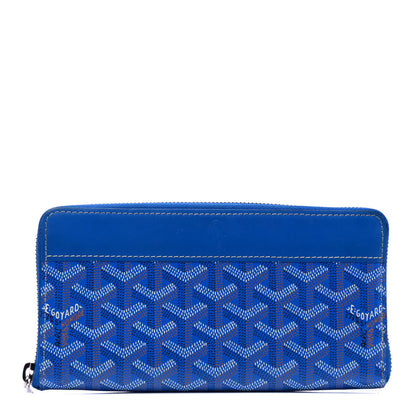 Goyard Goyardine Matignon Zip Around GM Wallet Blue 1 of 4