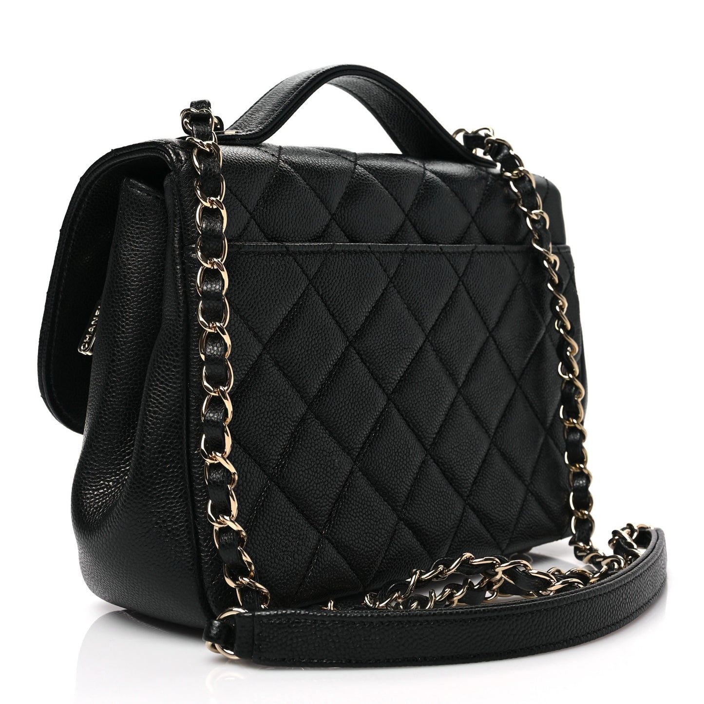 Caviar Quilted Medium Business Affinity Flap Black