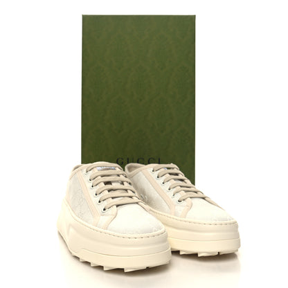 Gucci GG Monogram Womens 1977 Tennis Platform 52mm Sneakers 38 Great White Mystic White 7 of 7