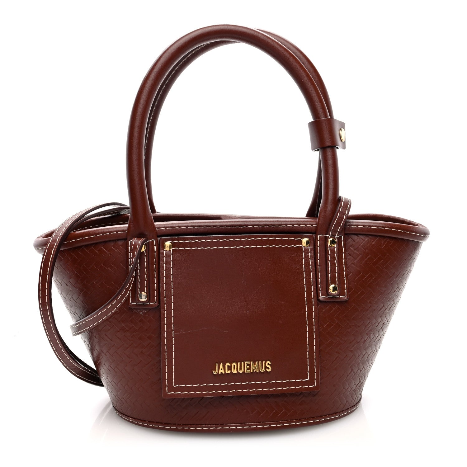 Jacquemus Weave Embossed Calfskin Le Petit Panier Soli Cuir 1 of 9