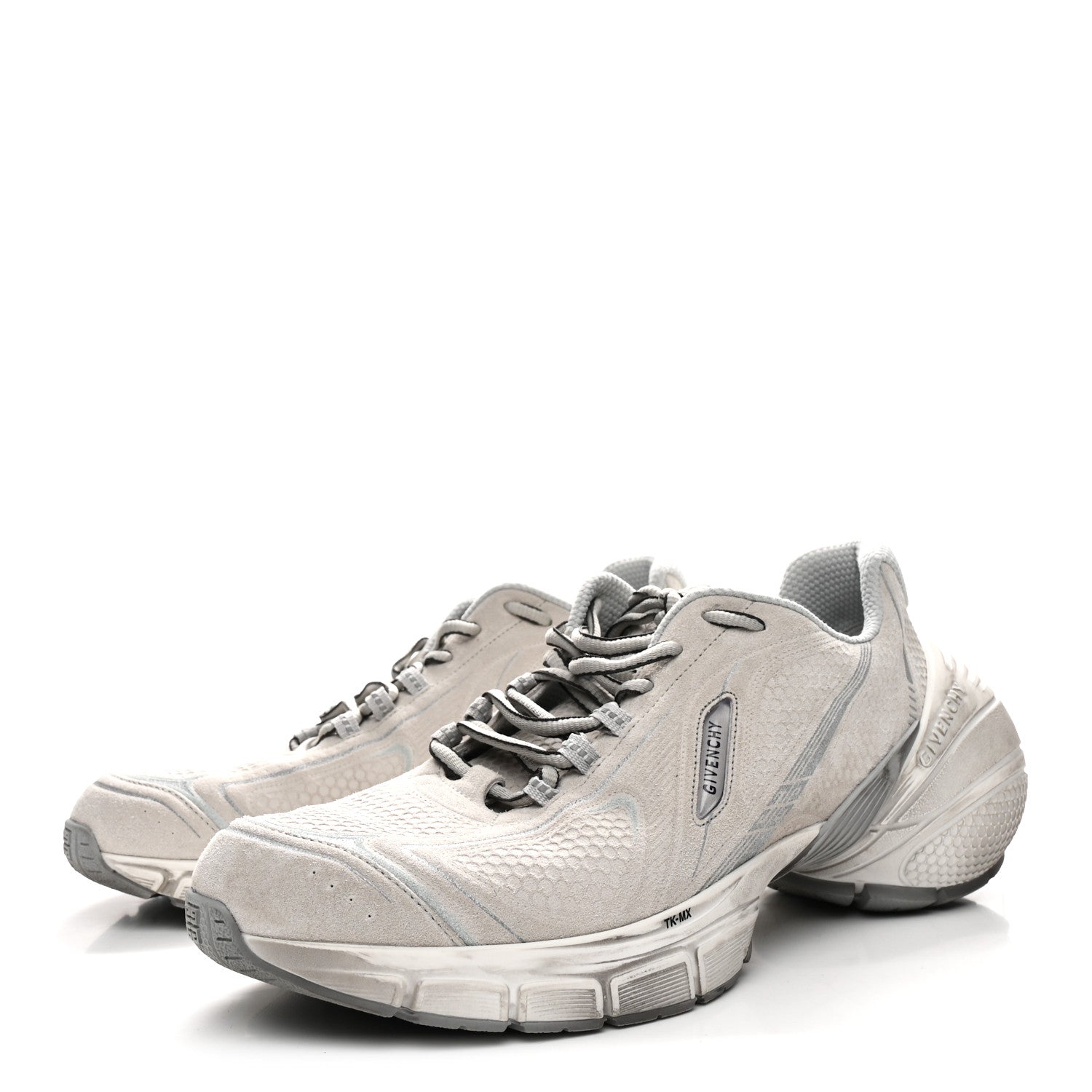 Givenchy Suede Calfskin TK MX Sneakers 44 Light Grey 4 of 9