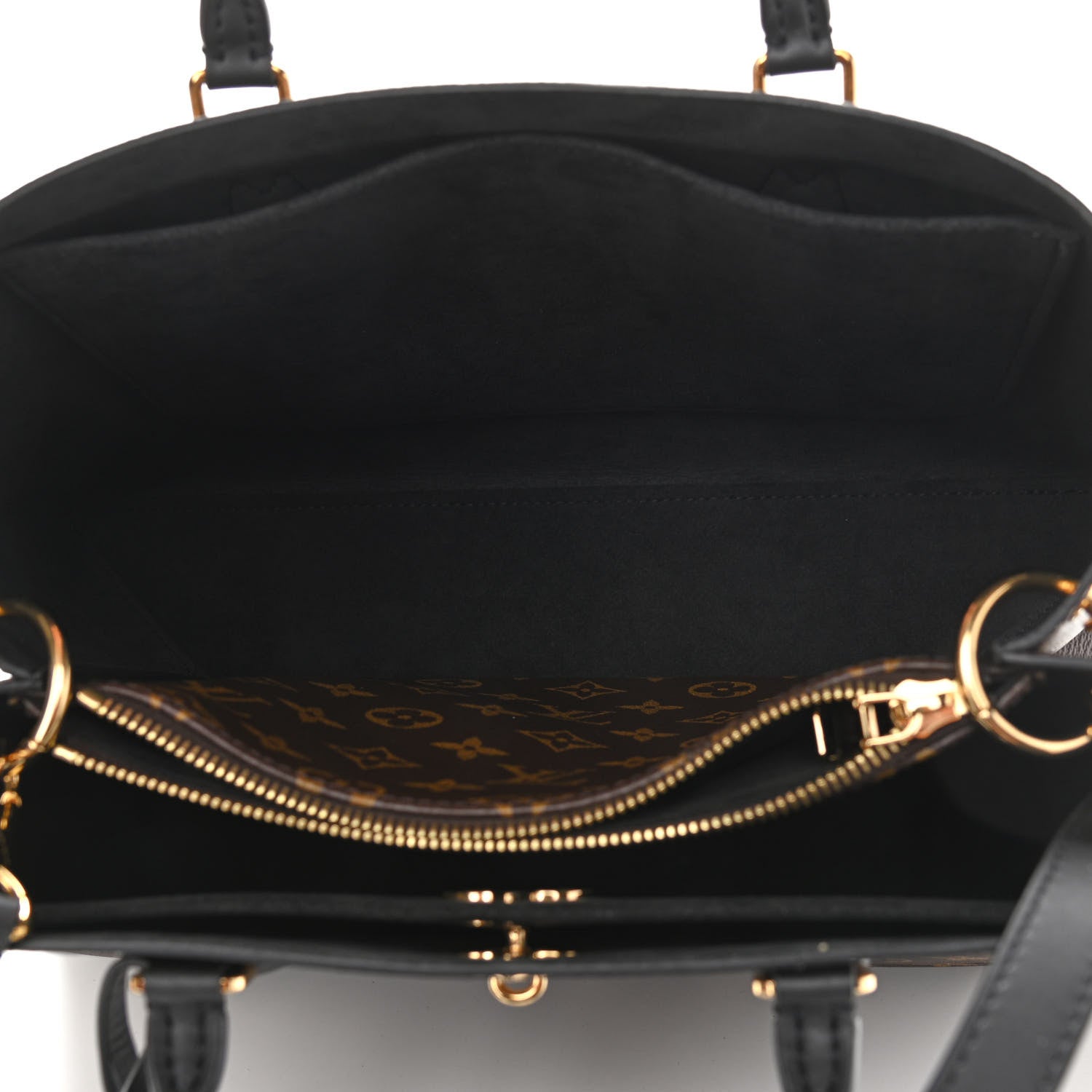Louis Vuitton Monogram Flower Tote Black 6 of 11