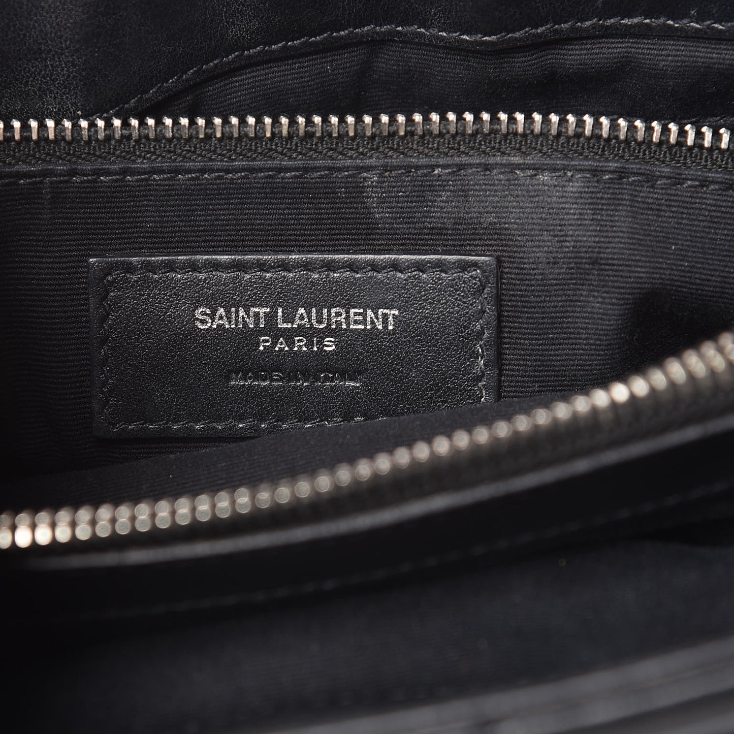 Calfskin Y Quilted Monogram Medium Loulou Chain Satchel Black
