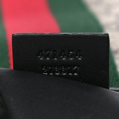 Gucci GG Supreme Monogram Web Messenger Bag Black 7 of 12