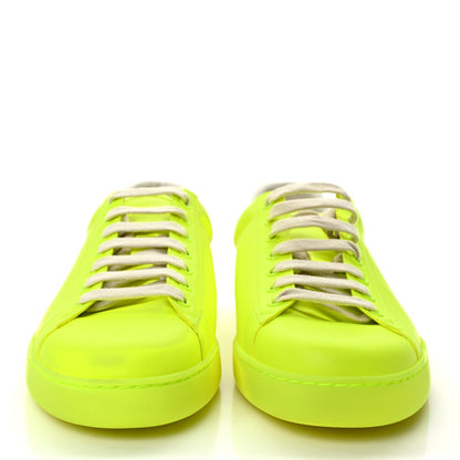 Gucci Capri Fluo Calfskin Interlocking G Perforated Mens Ace Sneakers 10 Yellow Fluo 2 of 9