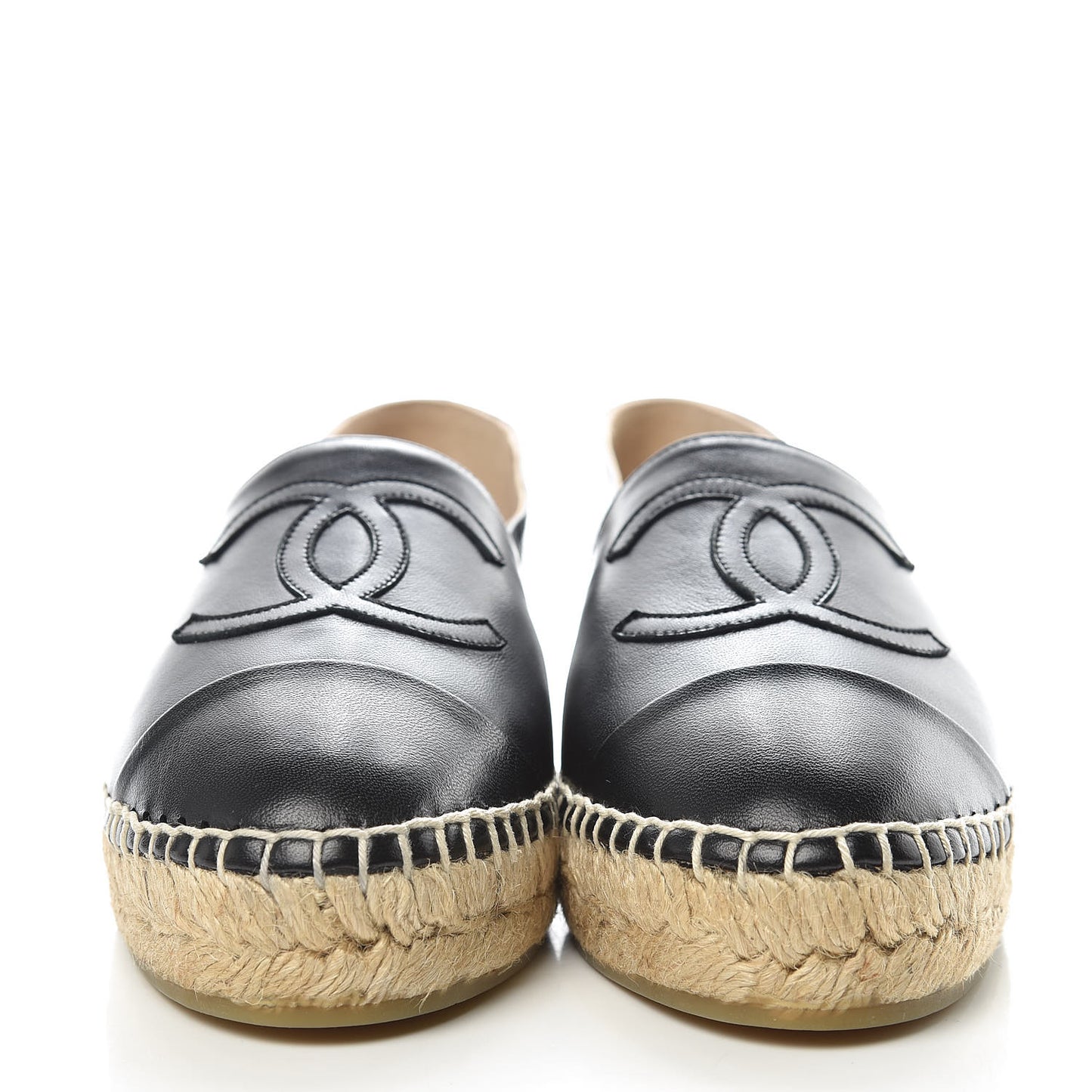 Lambskin CC Espadrilles 37 Black