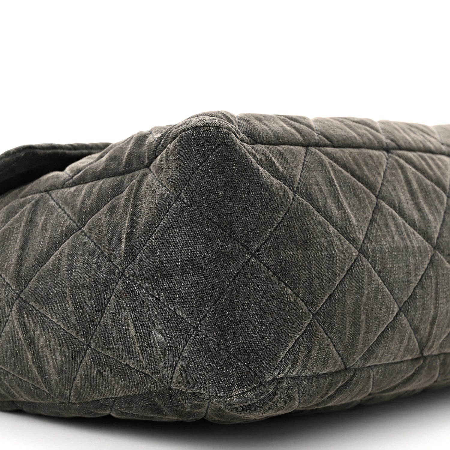 Chanel Denim Quilted XXL Reissue Flap Grey 9 of 12