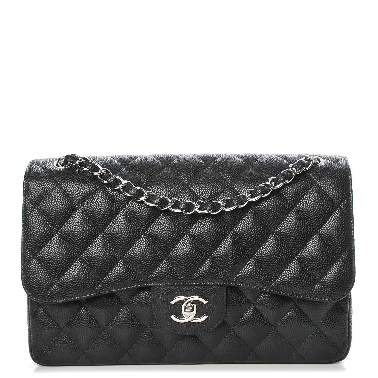 Chanel Caviar Quilted Jumbo Double Flap Black 1 of 8