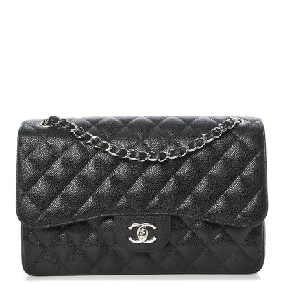 Chanel Caviar Quilted Jumbo Double Flap Black 1 of 8
