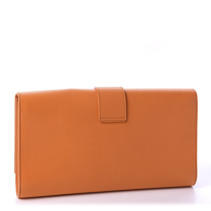 Saint Laurent Calfskin Classic Y Ligne Clutch Orange 3 of 12