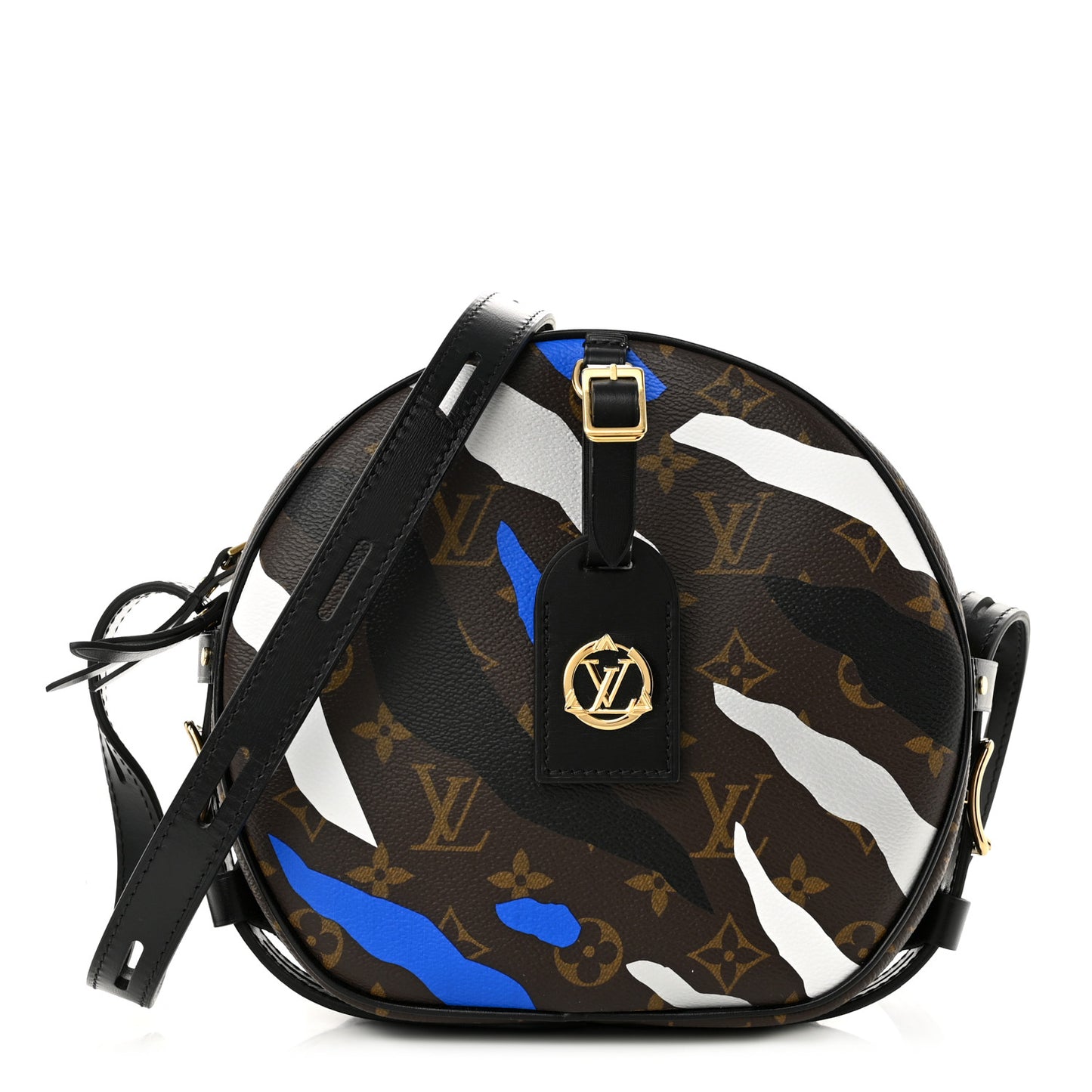 X LOL Monogram Boite Chapeau Souple Blue Silver
