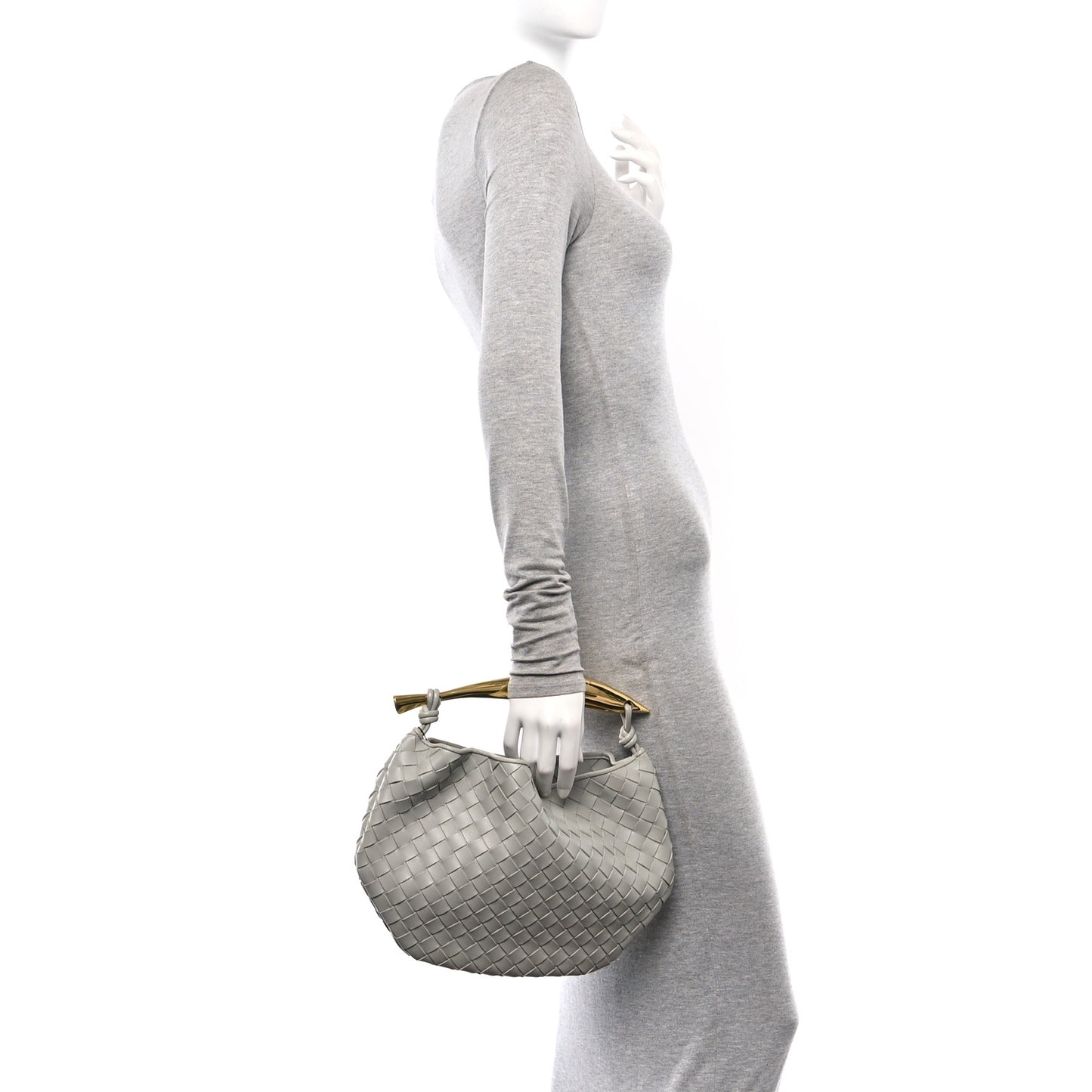 Nappa Intrecciato Sardine Bag Agate Grey
