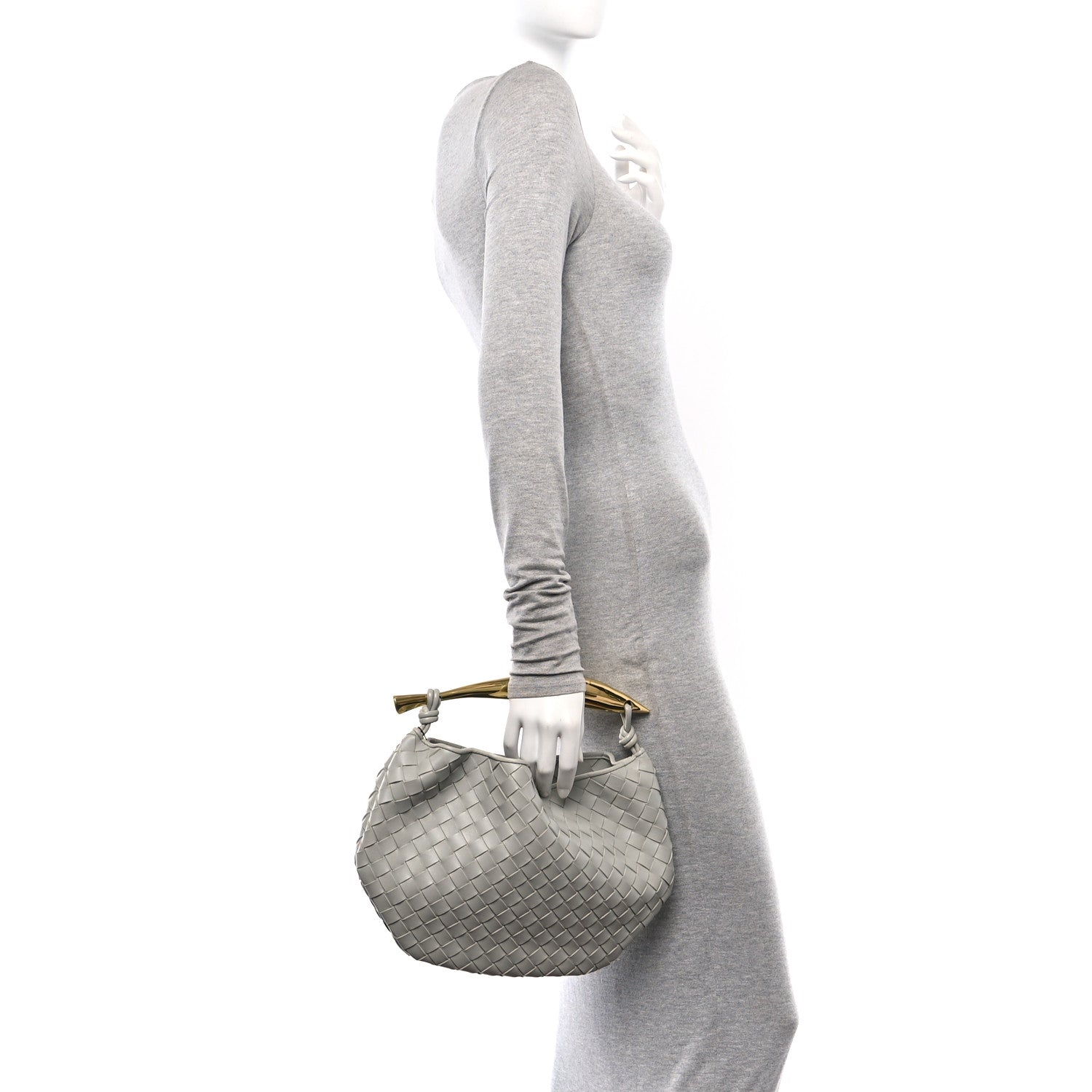Bottega Veneta Nappa Intrecciato Sardine Bag Agate Grey 2 of 11