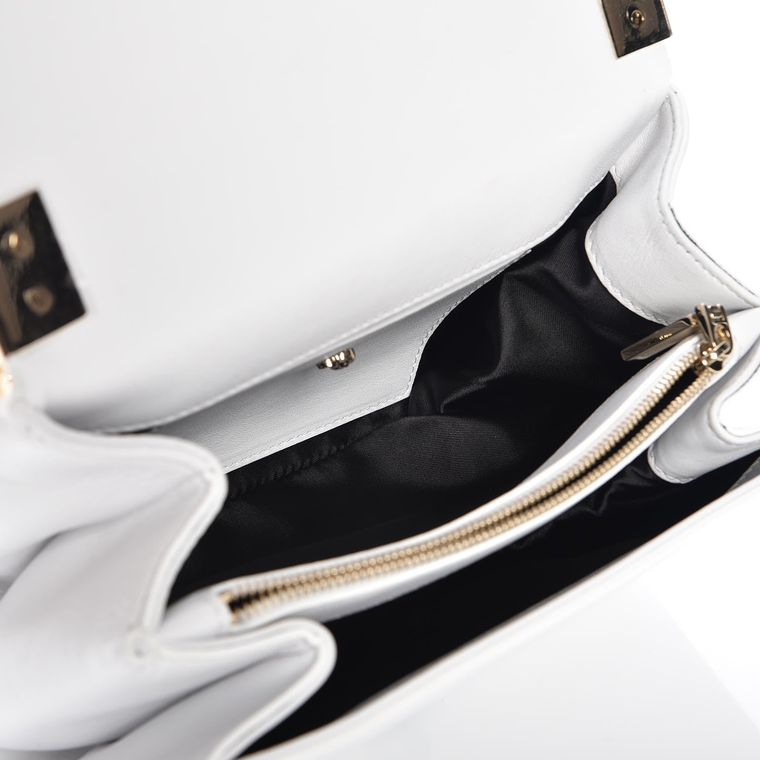 Versace Nappa Palazzo Sultan Shoulder Bag White 5 of 7