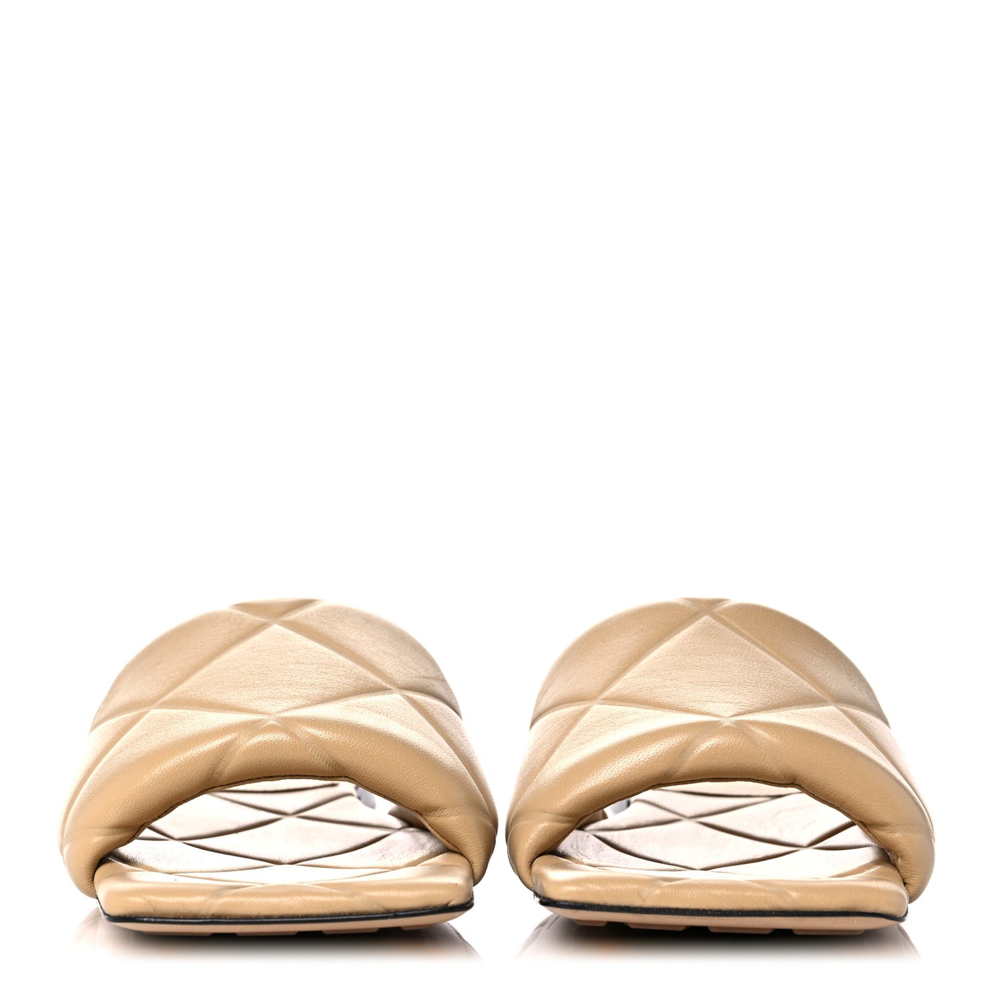 Nappa Quilted Rubber Lido Flat Sandals 41 Cane Sugar