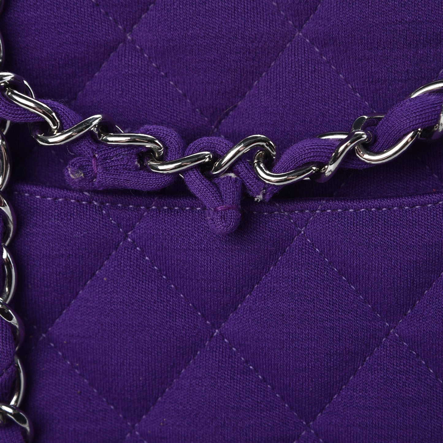 Jersey Quilted Jumbo Single Flap Purple