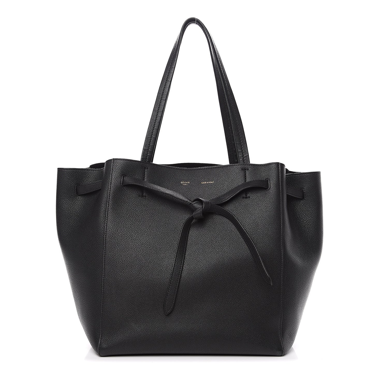 Soft Grained Calfskin Small Belt Cabas Phantom Black
