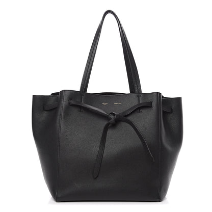 Celine Soft Grained Calfskin Small Belt Cabas Phantom Black 1 of 11
