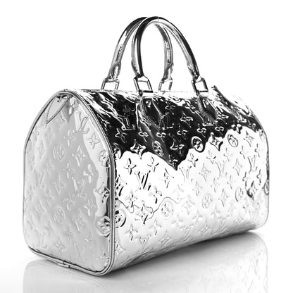 Louis Vuitton Monogram Miroir Speedy 30 Silver 3 of 9