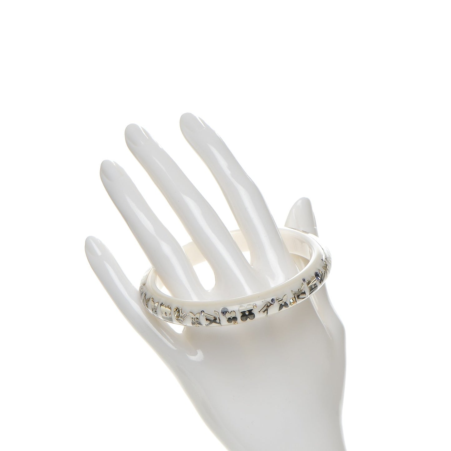 Resin Swarovski Large Inclusion Bracelet PM White