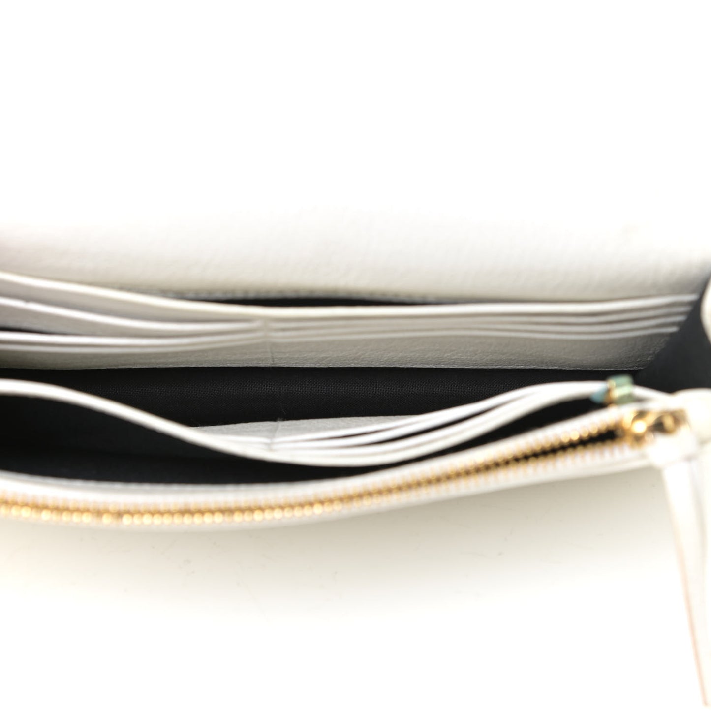 Agneau Gold Metallic Edge Hardware Wallet On Chain White